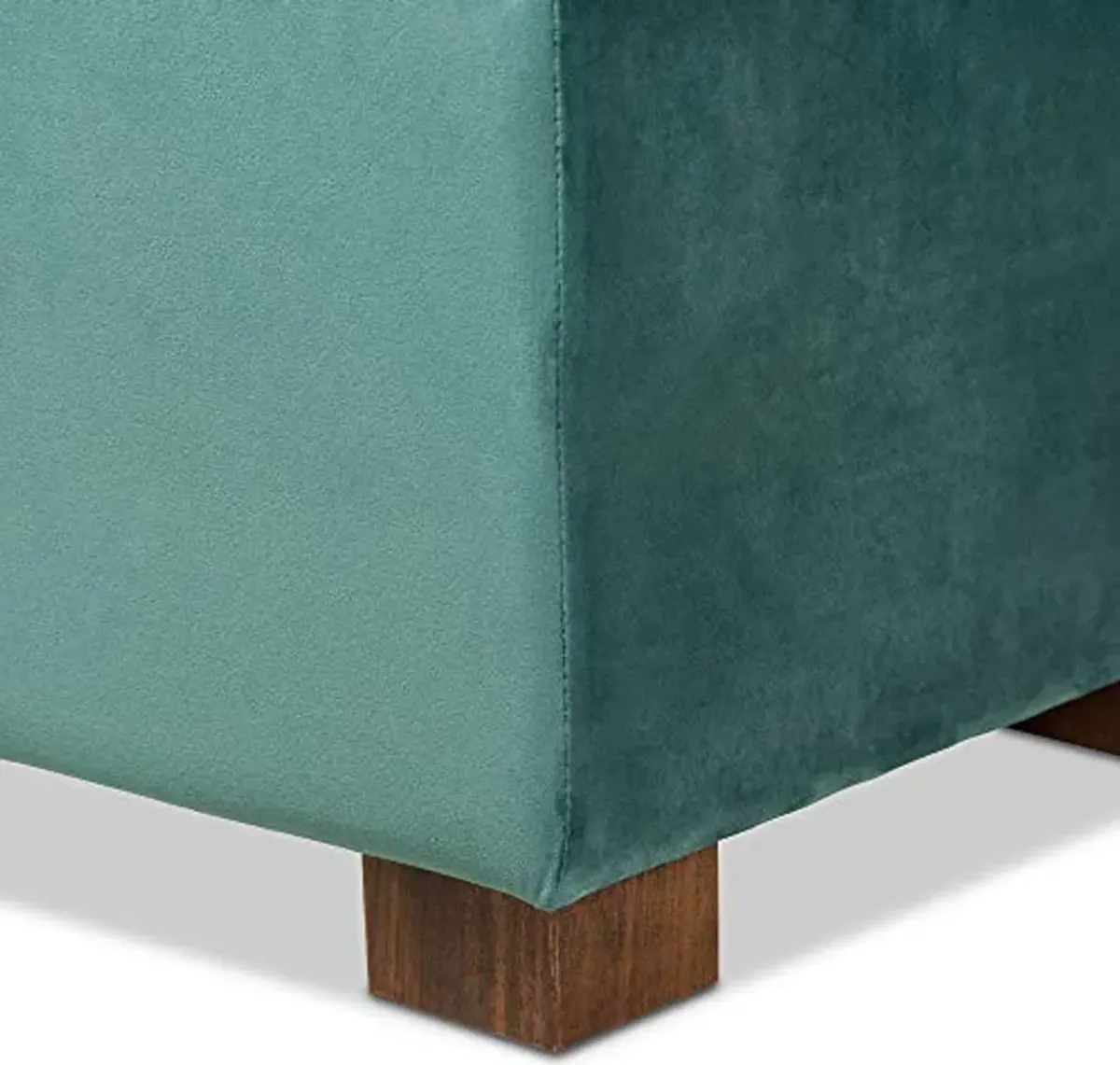 Baxton Studio Ottomans, Teal Blue/Brown