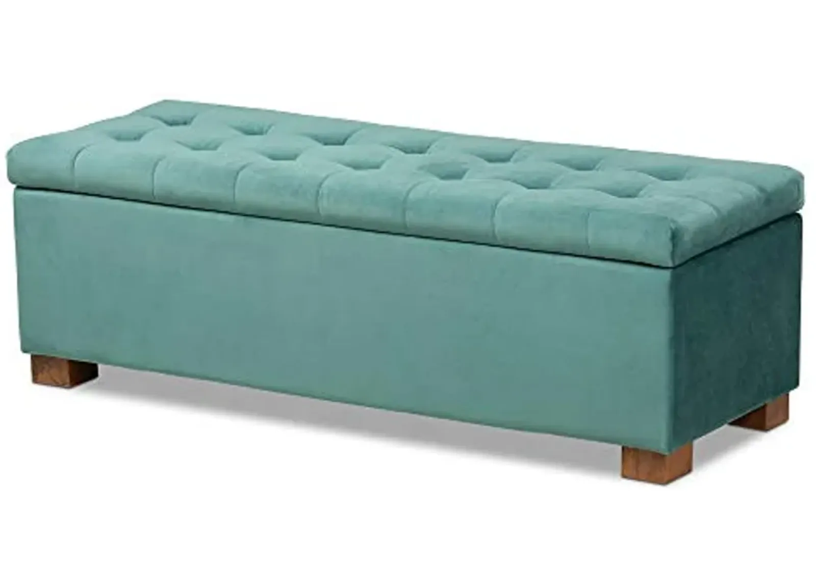 Baxton Studio Ottomans, Teal Blue/Brown