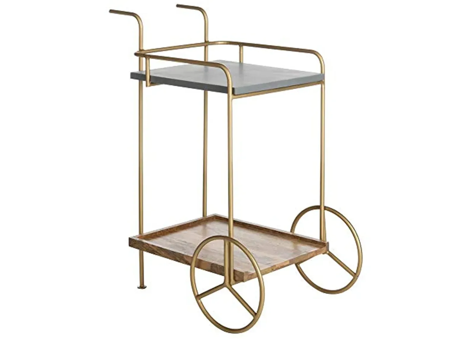 Safavieh Home Collection Harper 2-tier Natural Wheels Bar Cart