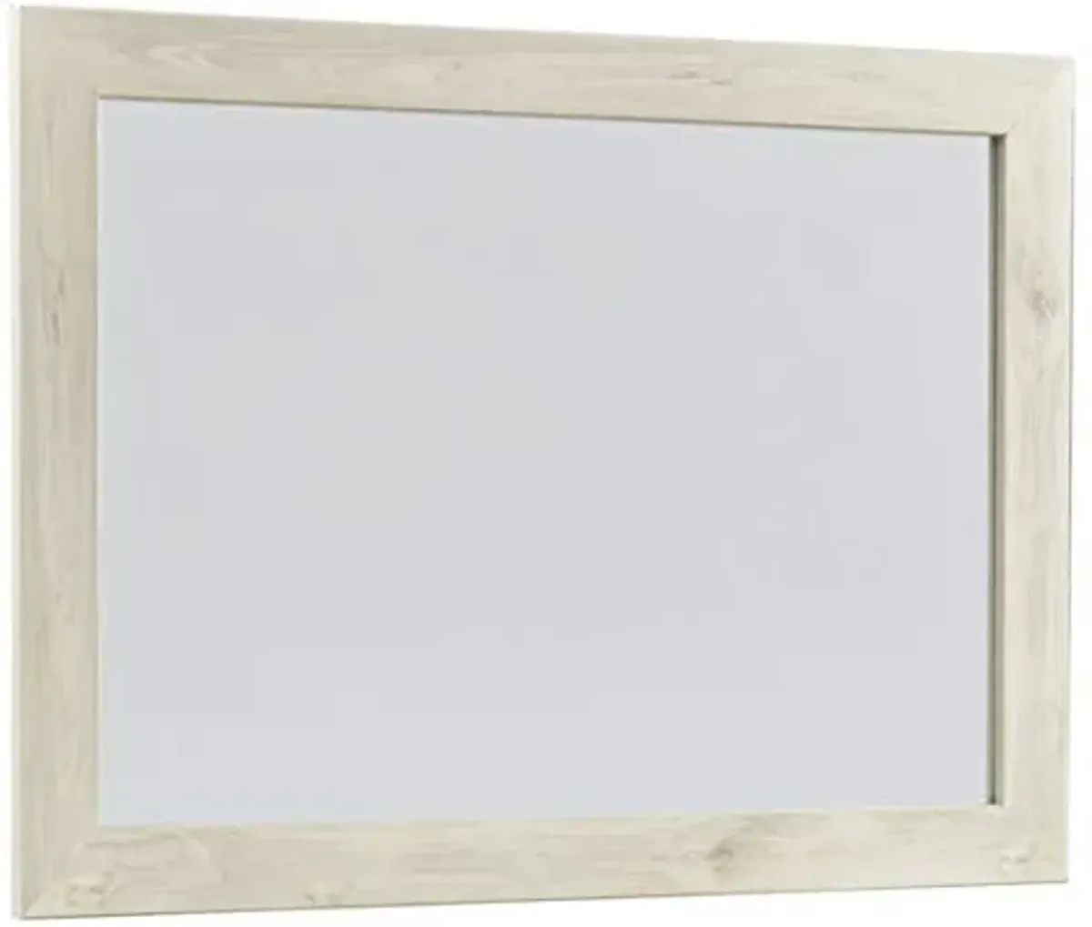 Signature Design by Ashley Cambeck Farmhouse Industrial 42 x 31 Inch Bedroom Mirror, Whitewash
