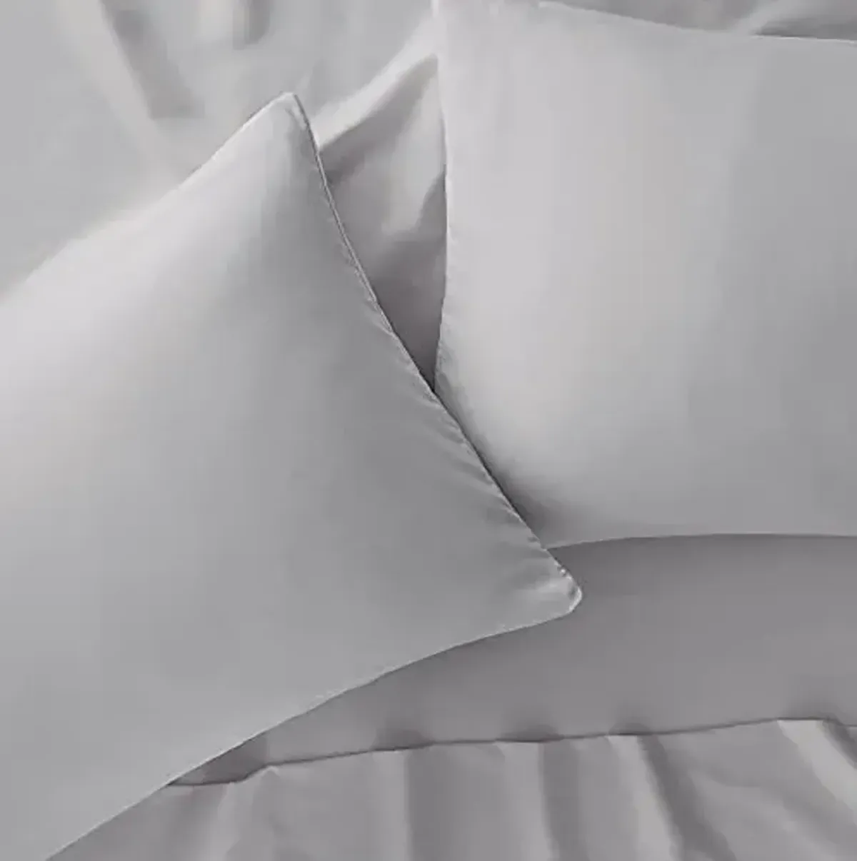 Serta Simply Clean Super Soft Hypoallergenic Stain Resistant Deep Pocket 3 Pieces Solid Bed Sheet Set, Twin XL, Silver Grey