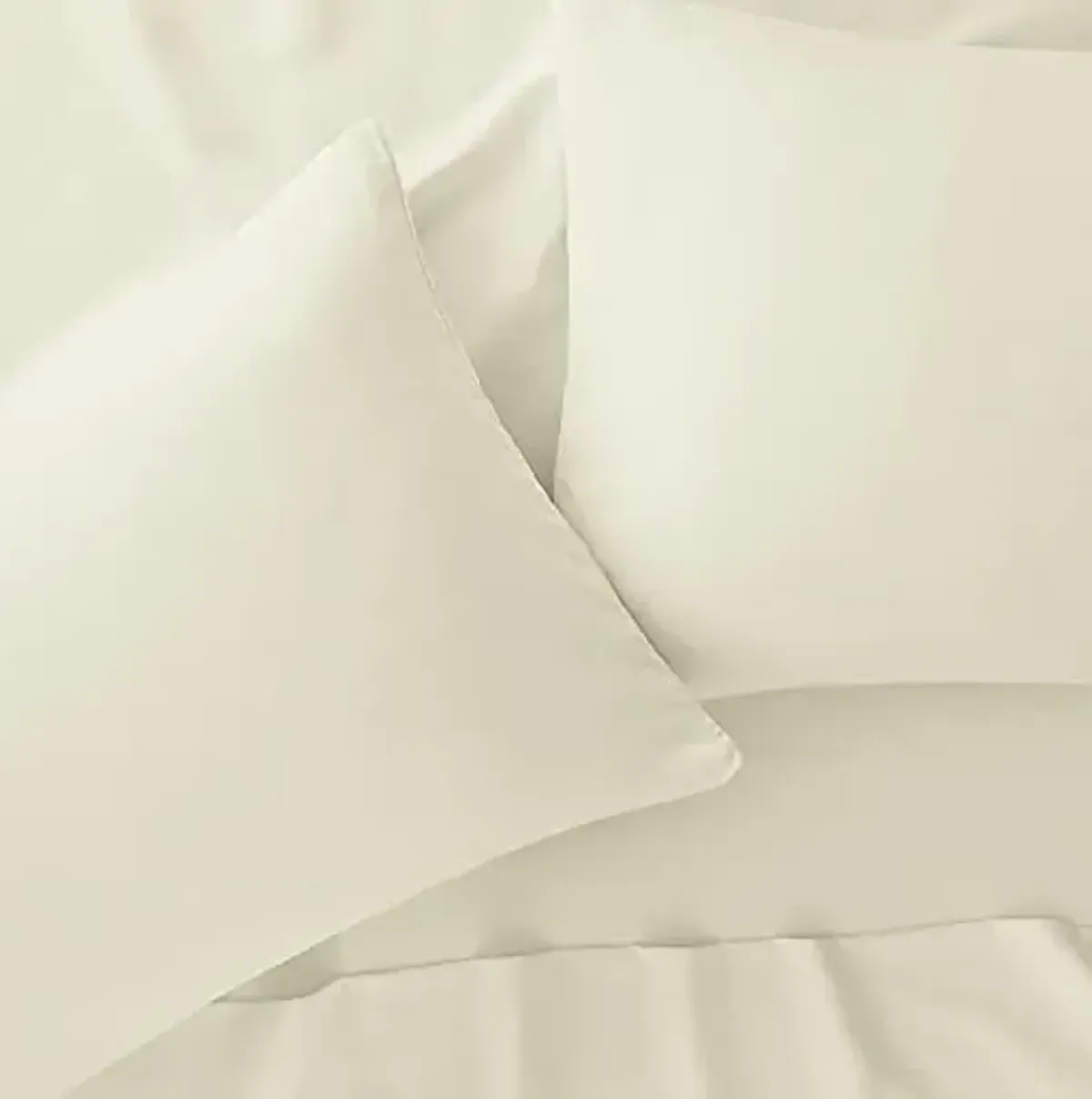 Serta Simply Clean Super Soft Hypoallergenic Stain Resistant Deep Pocket 3 Pieces Solid Bed Sheet Set, Twin, Ivory