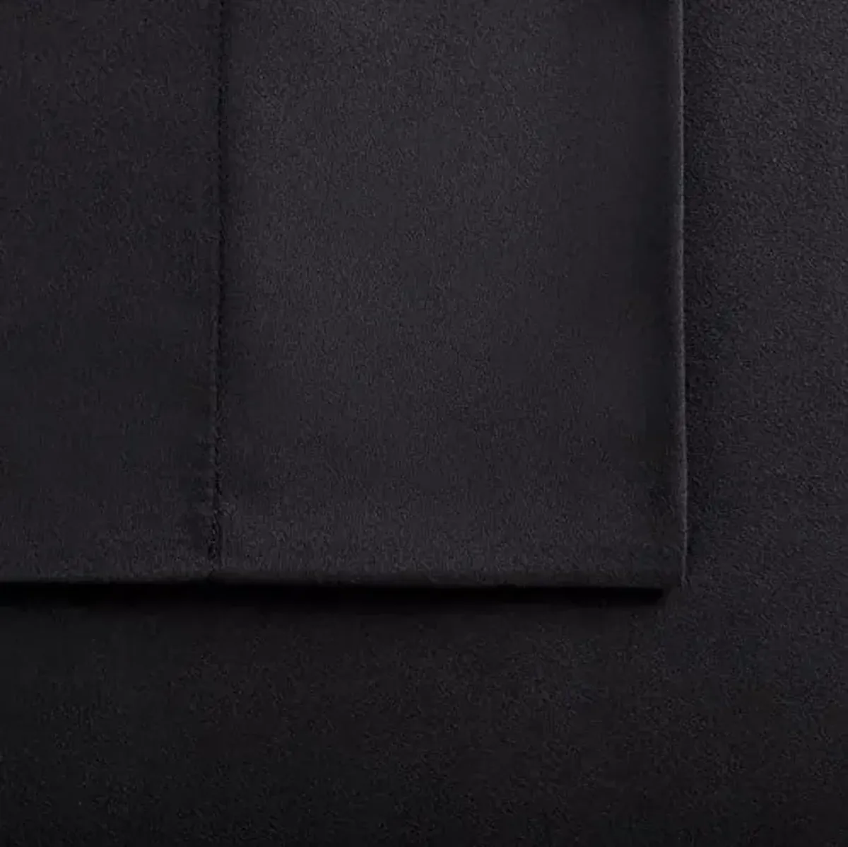 Serta Simply Clean Super Soft Hypoallergenic Stain Resistant Deep Pocket 3 Pieces Solid Bed Sheet Set, Twin XL, Black