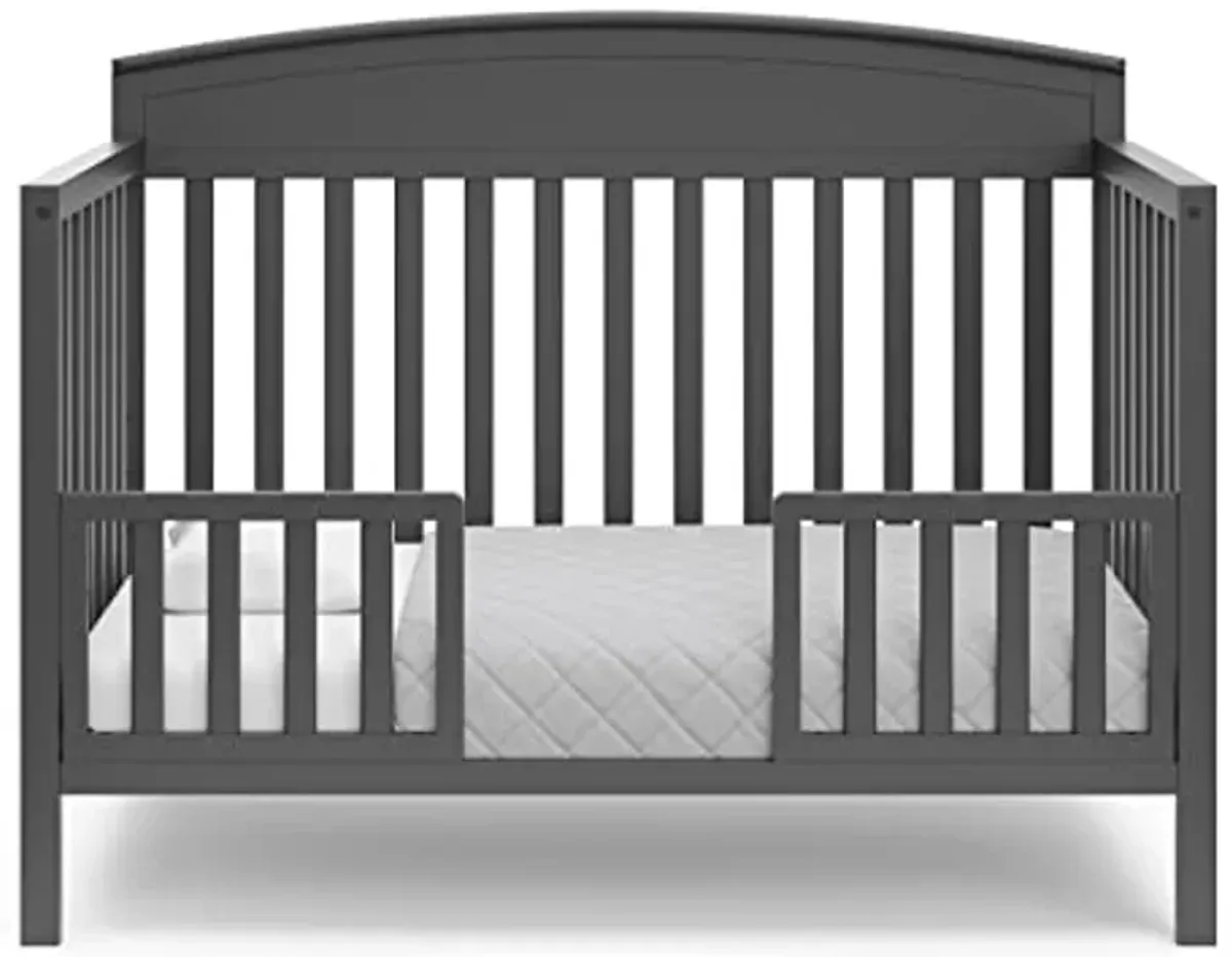 Graco Benton 5-in-1 Convertible Crib (Gray) – GREENGUARD Gold Certified, Converts from Baby Crib to Toddler Bed, Daybed and Full-Size Bed, Fits Standard Full-Size Crib Mattress