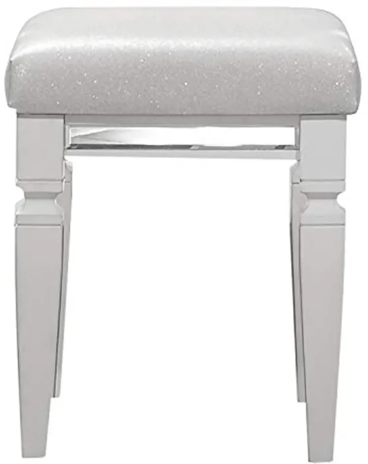 Lexicon Laoghaire Fabric Vanity Stool, White