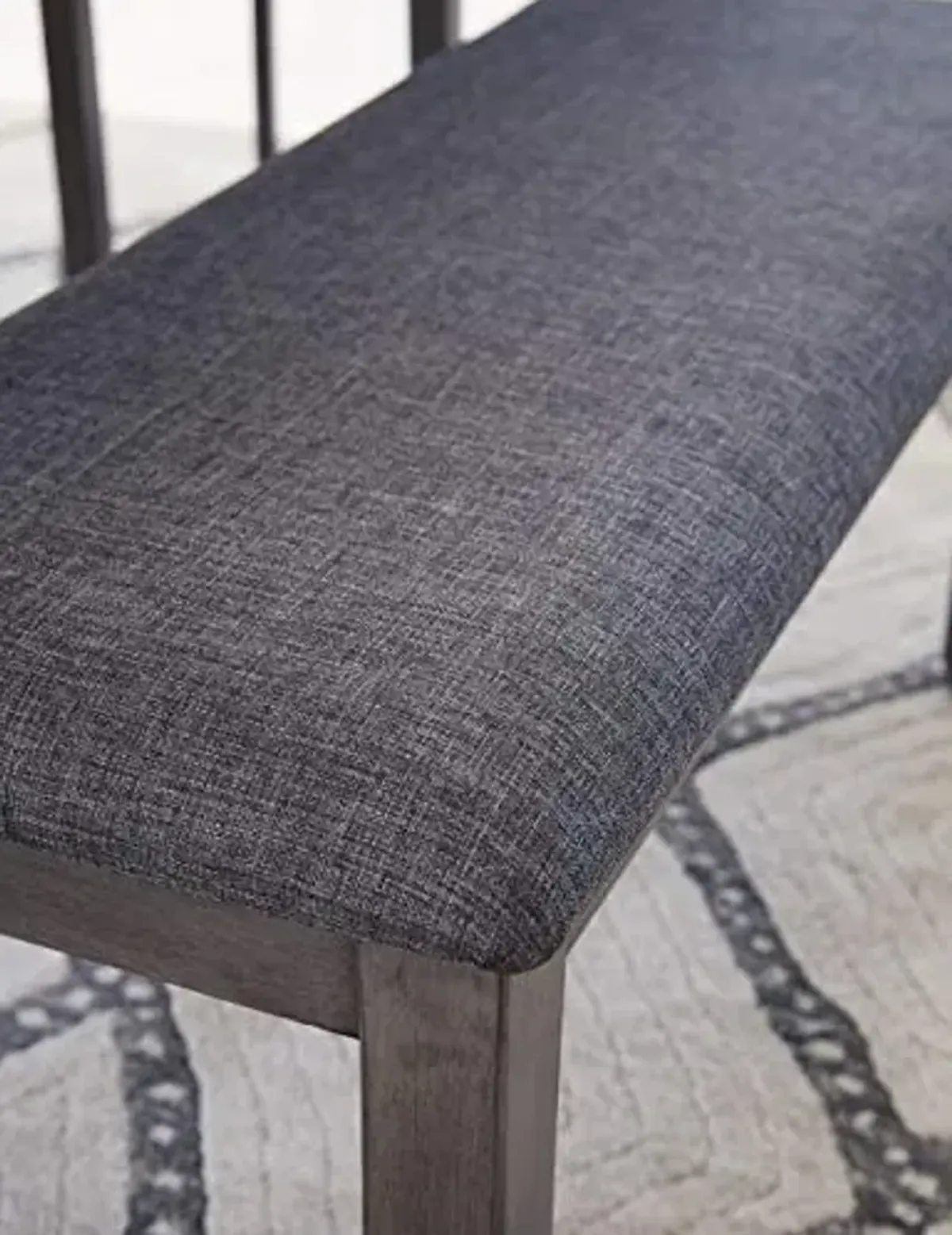 Signature Design by Ashley Bridson Modern 6 Piece Dining Set, Includes Dining Table, 4 Chairs & Bench, Gray