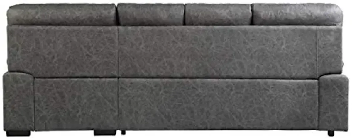 Lexicon Sectional Couches for Living Room, Sofa Bed, Sleeper Sofa, L Shaped Couch with Storage Chaise and Pull Out Couch Bed, Sectional Sleeper Sofa Bed for Living Room Apartment, Dark Grey