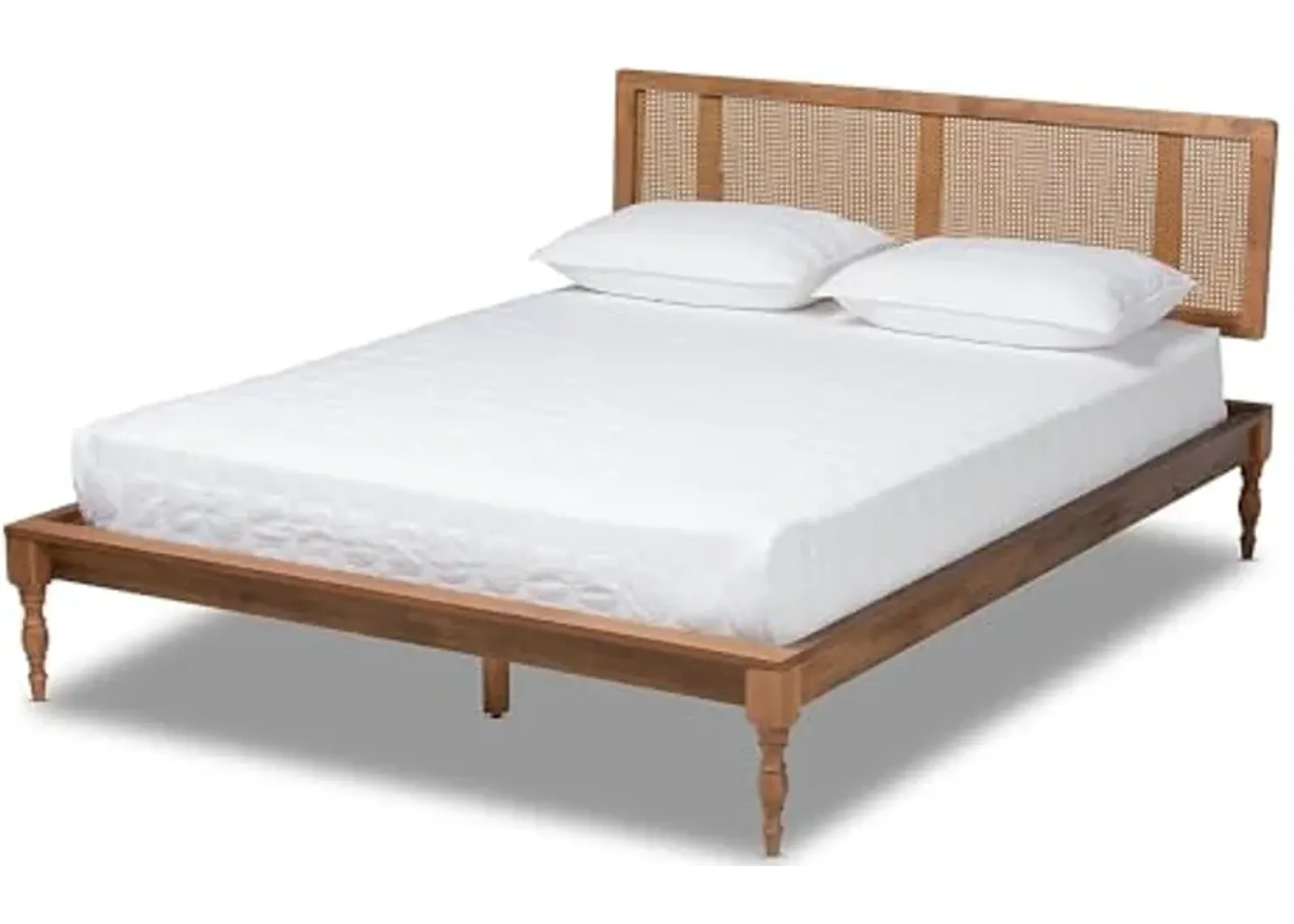 Baxton Studio Romy Platform Bed, Queen, Ash Walnut (159-9820-9821HT)