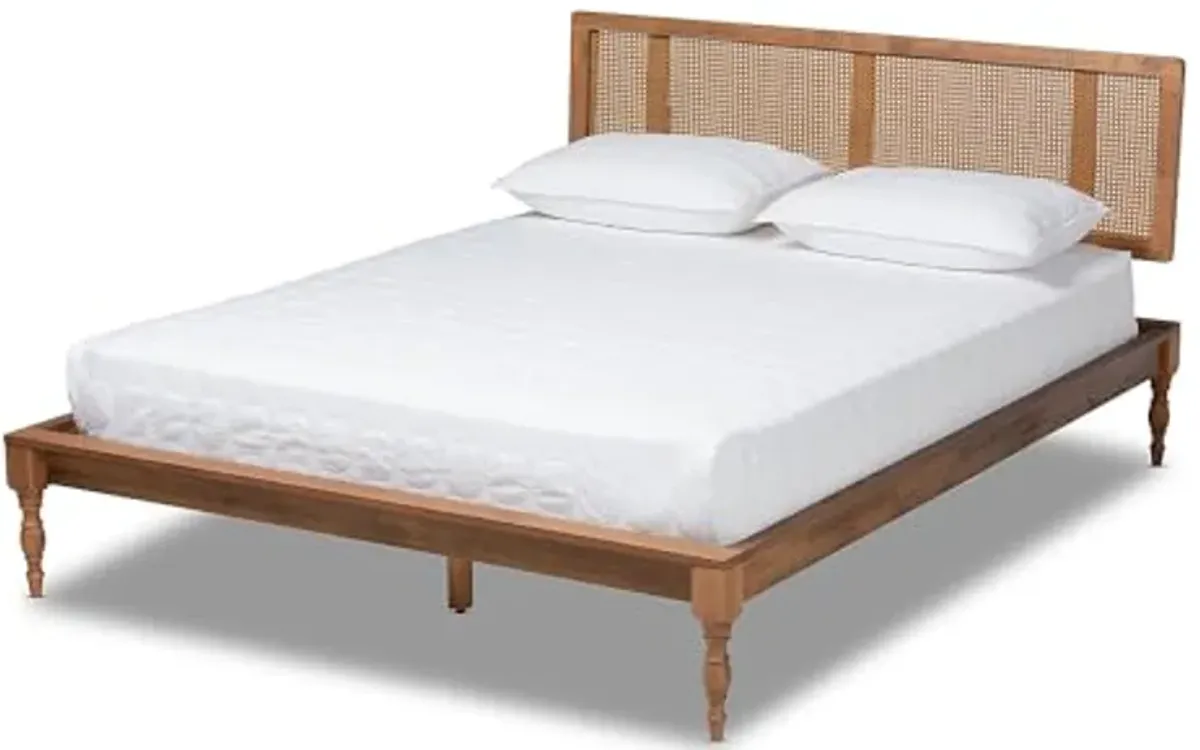 Baxton Studio Romy Platform Bed, Queen, Ash Walnut (159-9820-9821HT)