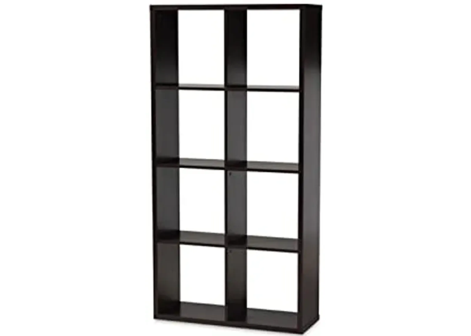 Baxton Studio Janne Modern and Contemporary Dark Brown Finished 8-Cube Multipurpose Storage Shelf