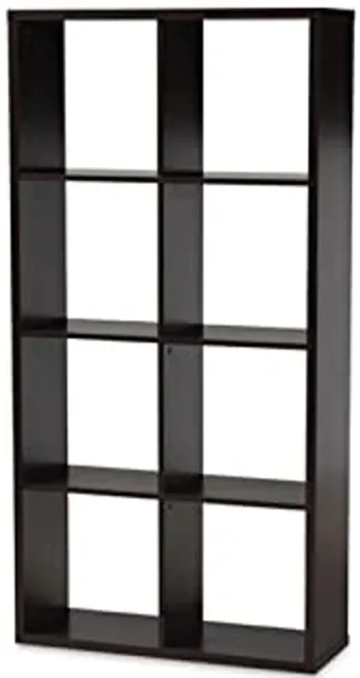 Baxton Studio Janne Modern and Contemporary Dark Brown Finished 8-Cube Multipurpose Storage Shelf