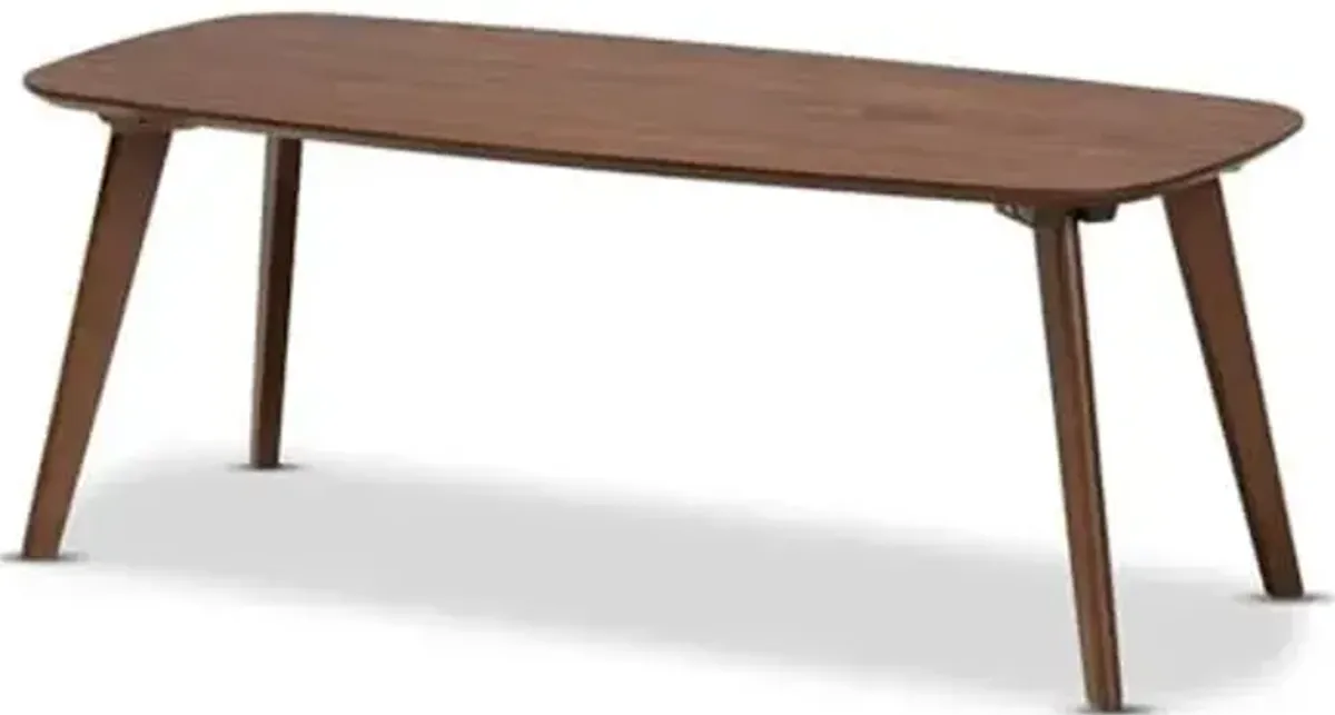 Baxton Studio Dahlia Mid-Century Modern Walnut Finished Coffee Table