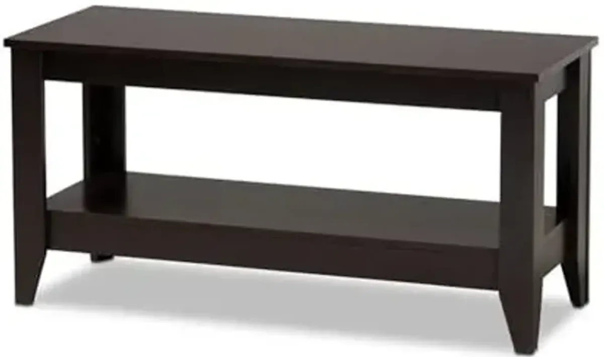 Baxton Studio Elada Modern and Contemporary Wenge Finished Wood Coffee Table