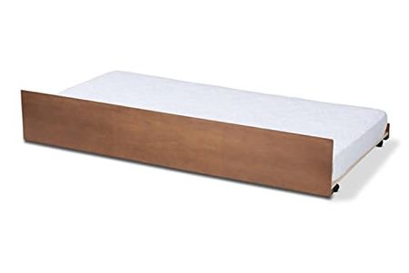 Baxton Studio Toveli Modern and Contemporary Ash Walnut Finished Twin Size Trundle Bed