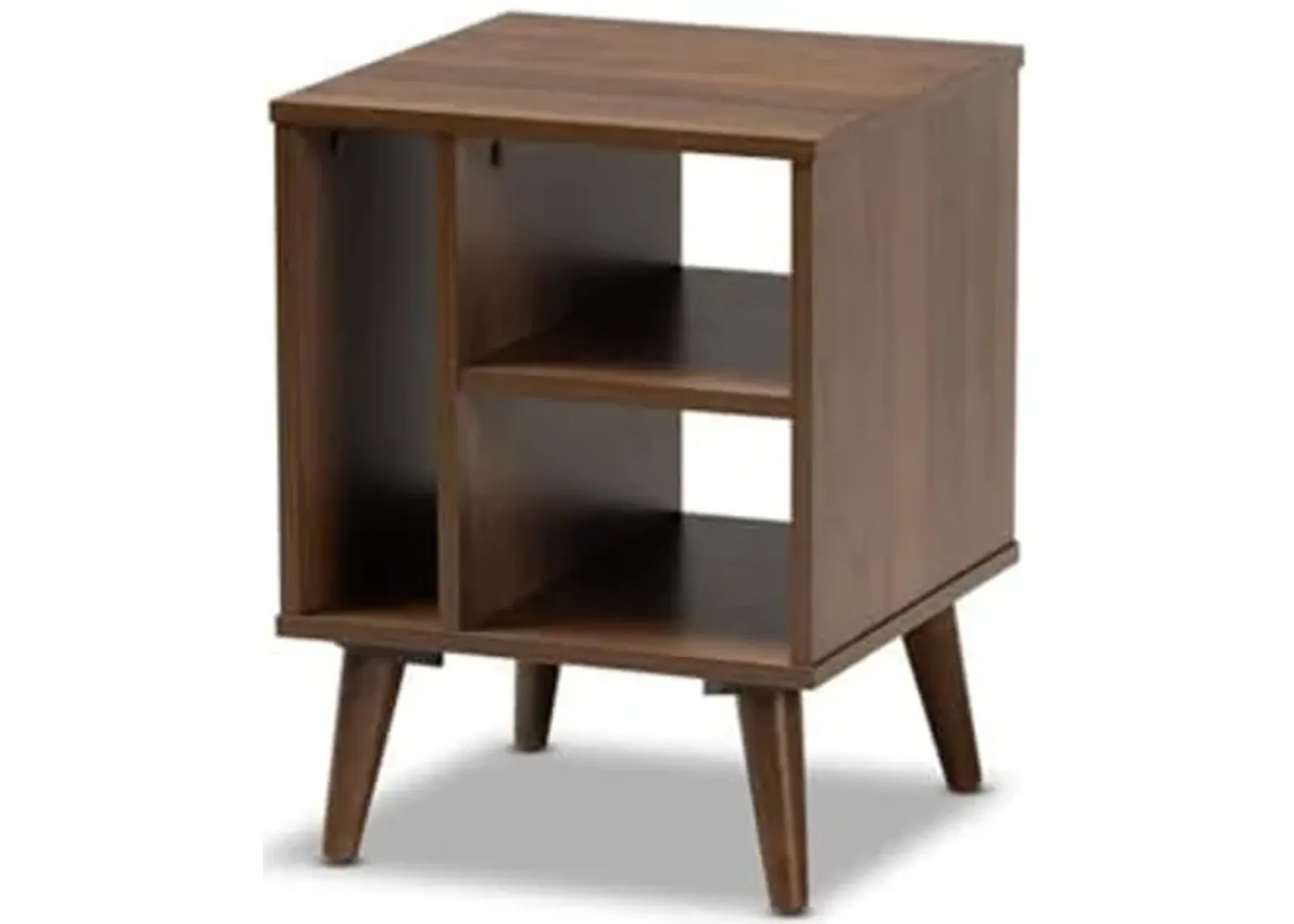 Baxton Studio Sami Mid-Century Modern Walnut Finished Wood End Table