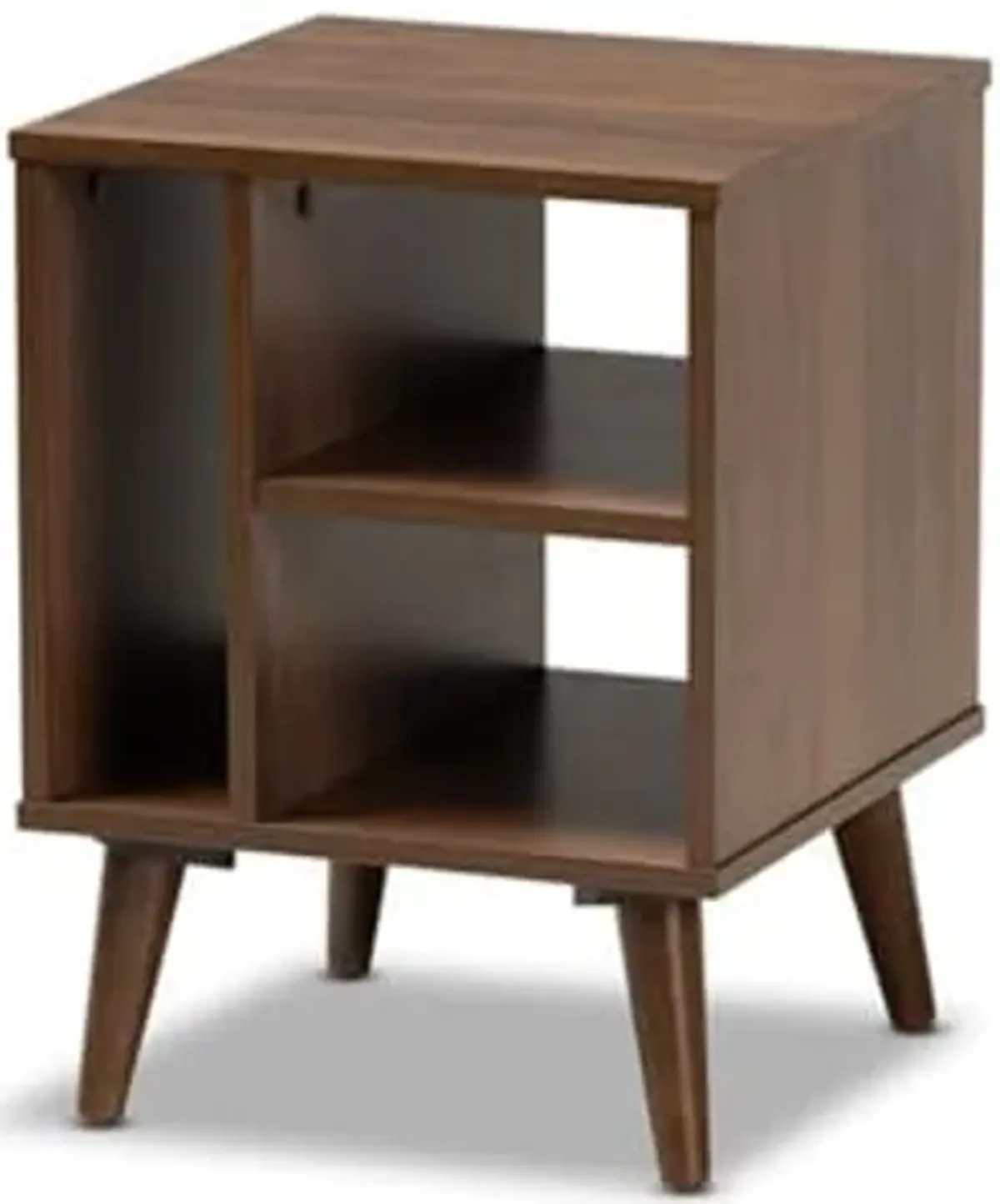 Baxton Studio Sami Mid-Century Modern Walnut Finished Wood End Table