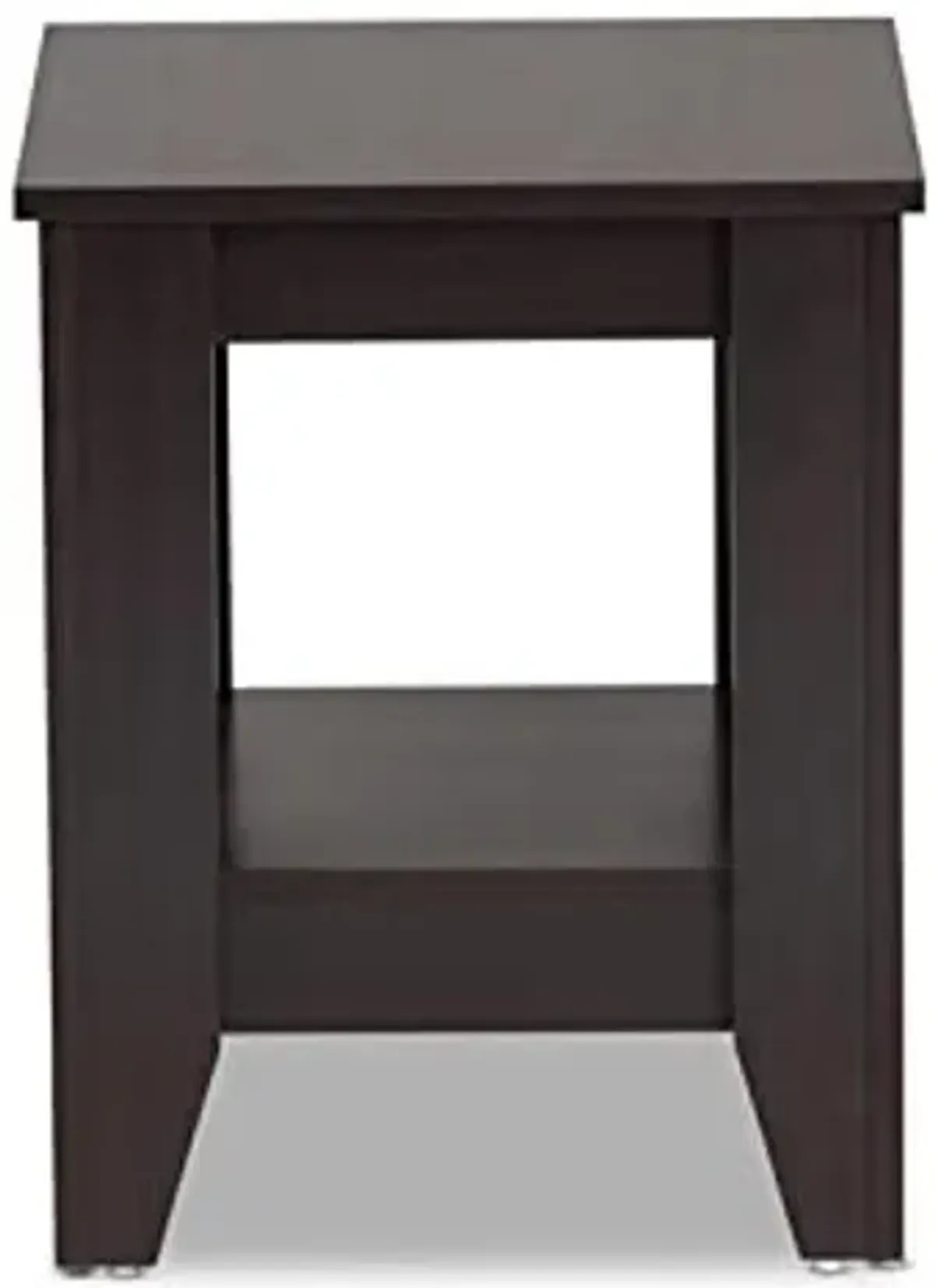 Baxton Studio Audra Modern and Contemporary Dark Brown Finished Wood End Table