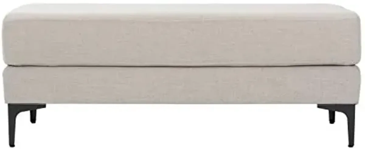 Safavieh Home Elise 48-inch Light Grey and Black Rectangular Bench
