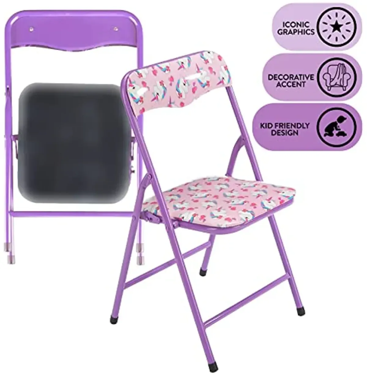 Idea Nuova Jojo Nickelodeon Siwa 3Piece Table Set with 2 Folding Chairs & 1 Table, Ages 3+