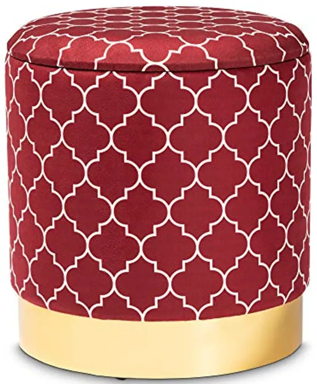 Baxton Studio Ottomans, Red/White/Gold