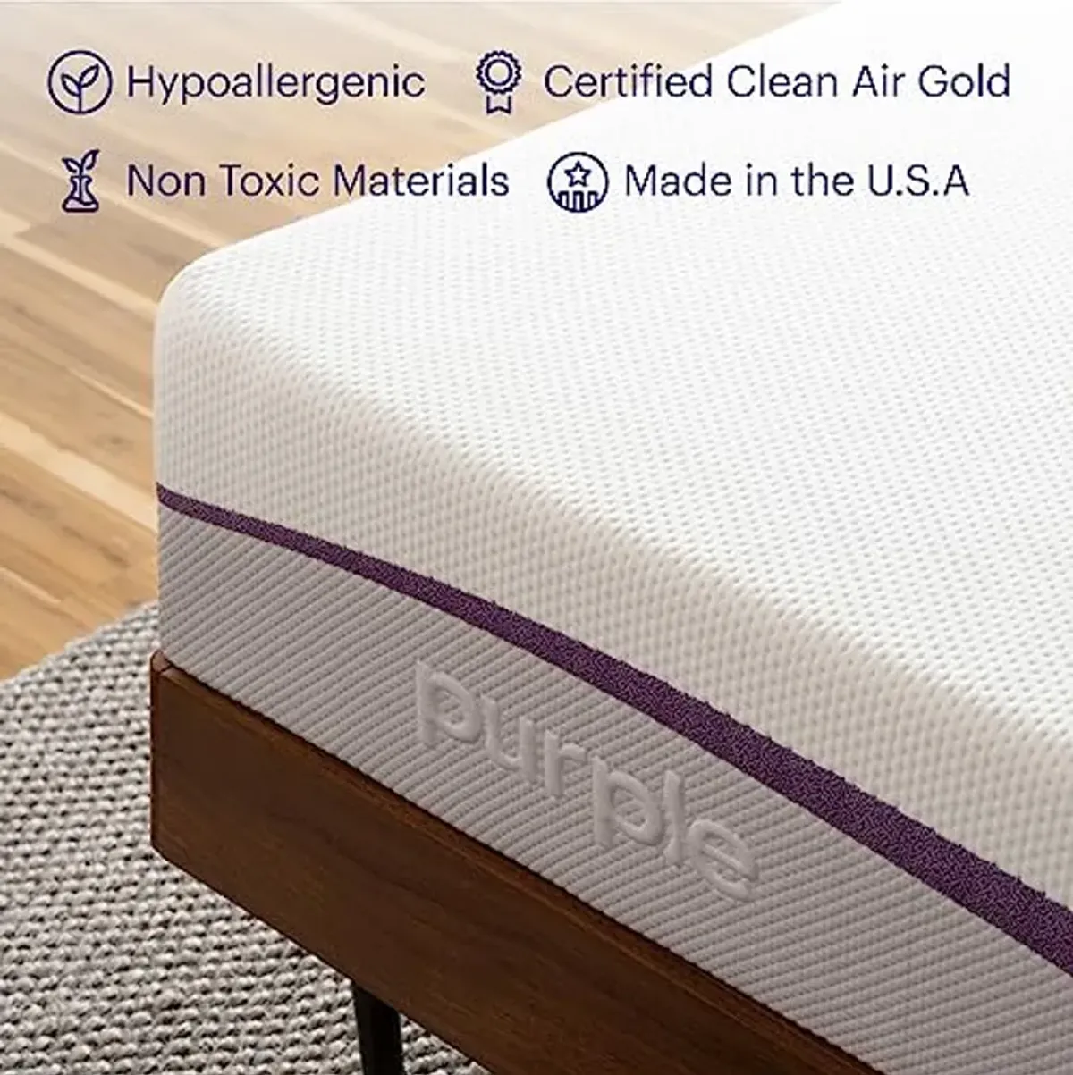 Purple Mattress - Twin, GelFlex Grid, Better Than Memory Foam, Temperature Neutral, Responsiveness, Breathability, Made in USA