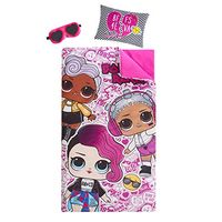 LOL Surprise Giftable Sleepover Set with Sleeping Bag, Pillow & Bonus Eye Mask, Ages 3+, Pink