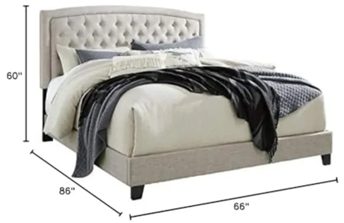 Signature Design by Ashley Jerary Tufted Queen Panel Bed in Gray