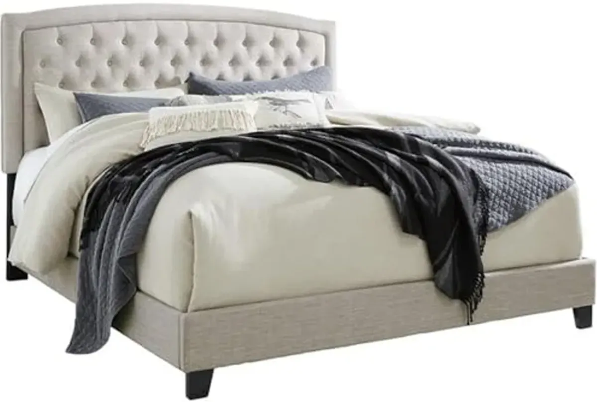 Signature Design by Ashley Jerary Tufted Queen Panel Bed in Gray