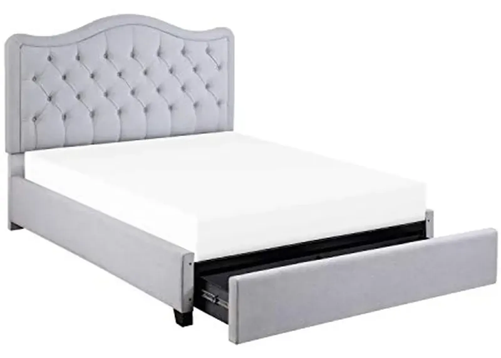 Lexicon Ormond Platform Bed with Storage, Full, Gray