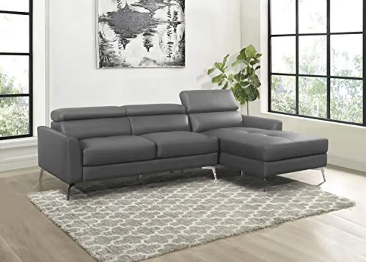 Lexicon Riggi Sectional Sofa Chaise, Gray