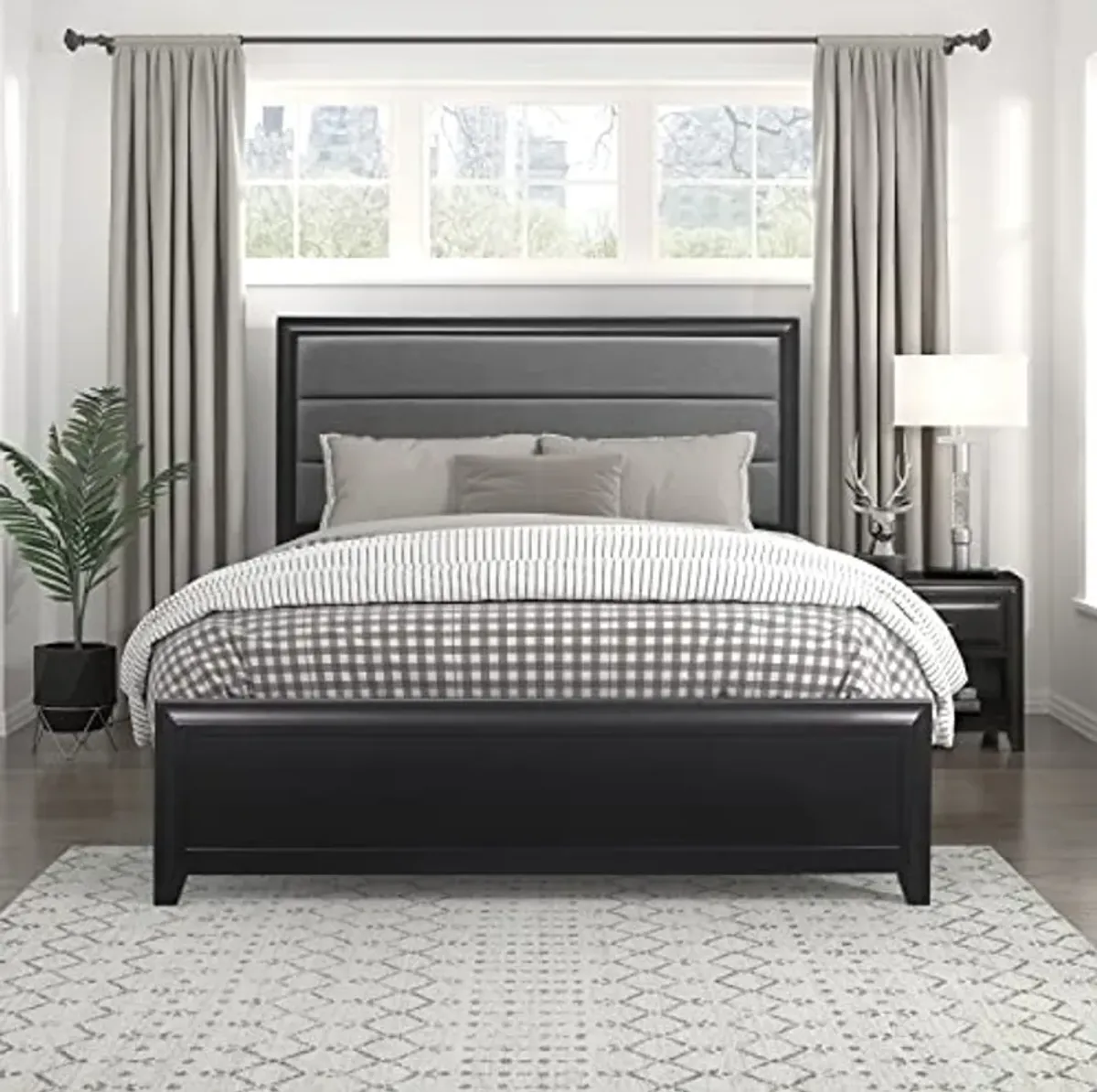 Lexicon Heath Court Panel Bed, King, Espresso