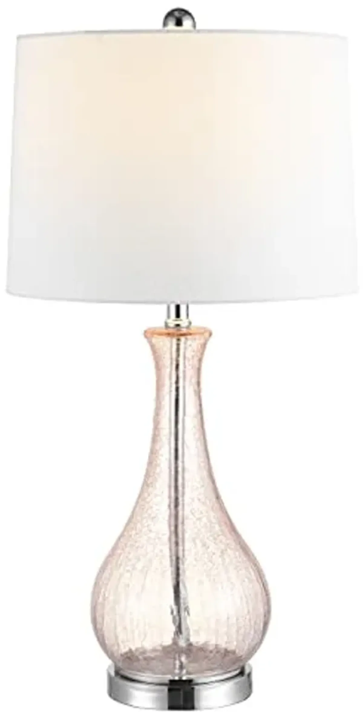Safavieh Lighting Collection Finnley Light Blush Crackle 28-inch Bedroom Living Room Home Office Desk Nightstand Table Lamp (LED Bulb Included)