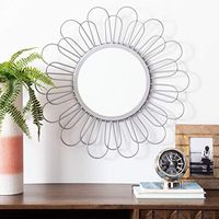 Safavieh Home Lorence Silver Flower 23-inch Decorative Accent Mirror