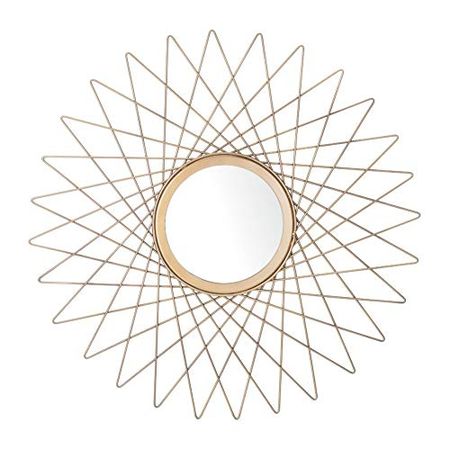 Safavieh Home Bilsons Gold Sunburst Round 23-inch Decorative Accent Mirror