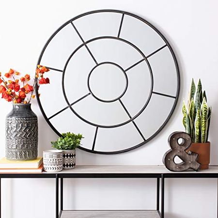 Safavieh Home Jonelle Black Round 36-inch Decorative Accent Mirror