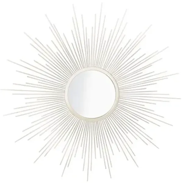 Safavieh Home Collection Alves 30-inch Champagne Sunburst Round Mirror