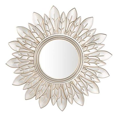Safavieh Home Alba Champagne Flower Sunburst 30-inch Decorative Accent Mirror