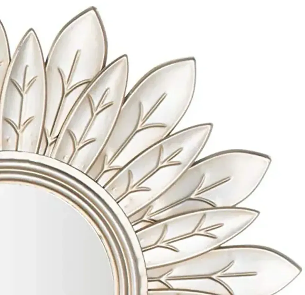 Safavieh Home Alba Champagne Flower Sunburst 30-inch Decorative Accent Mirror