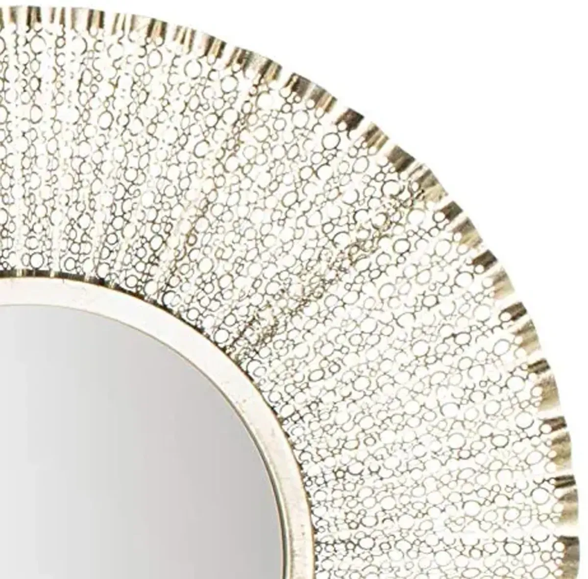 SAFAVIEH Home Foster Silver Round 30.5-inch Decorative Accent Mirror