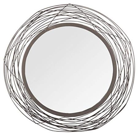 Safavieh Home Nixie Black Round 29-inch Decorative Accent Mirror