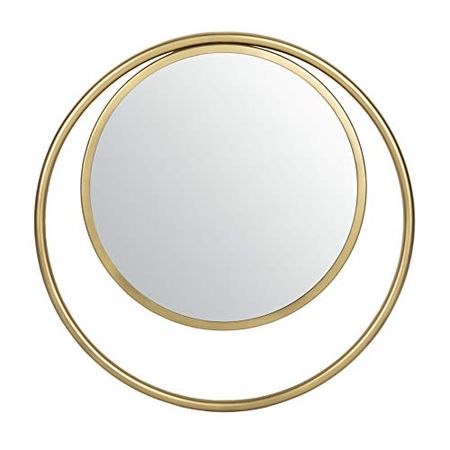 Safavieh Home Wonder Brushed Brass Round 23.8-inch Decorative Accent Mirror