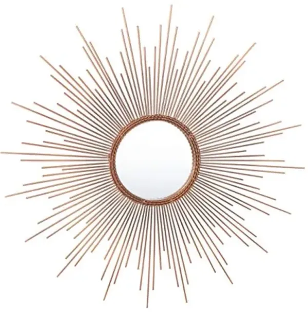 Safavieh Home Collection Genevieve 30-inch Copper Sunburst Round Mirror