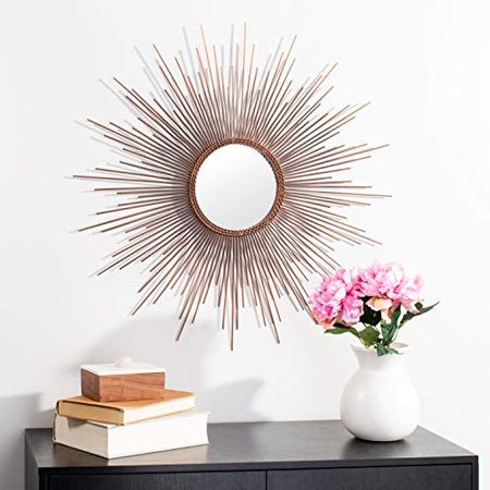 Safavieh Home Genevieve Copper Sunburst 30-inch Decorative Accent Mirror