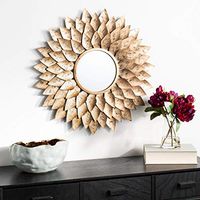Safavieh Home Lana Gold Flower Sunburst 27-inch Decorative Accent Mirror