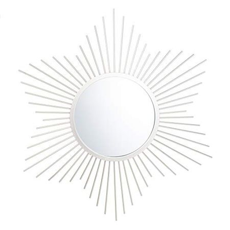 Safavieh Home River Silver Sunburst 36-inch Decorative Accent Mirror