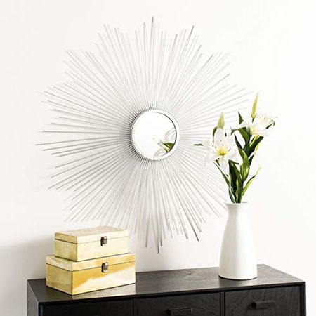 Safavieh Home Arlo Silver Sunburst 41-inch Decorative Accent Mirror