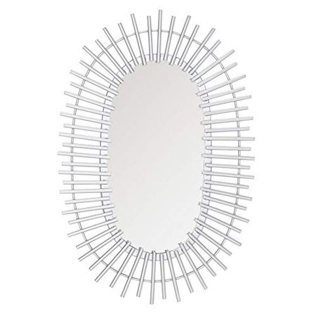 Safavieh Home Valory Silver Oval 24-inch High Decorative Accent Mirror