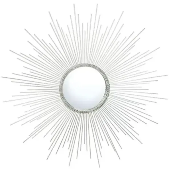 Safavieh Home Collection Emme 30-inch Silver Sunburst Round Silver Mirror