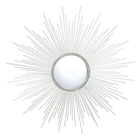 Safavieh Home Emme Silver Sunburst 30-inch Decorative Accent Mirror
