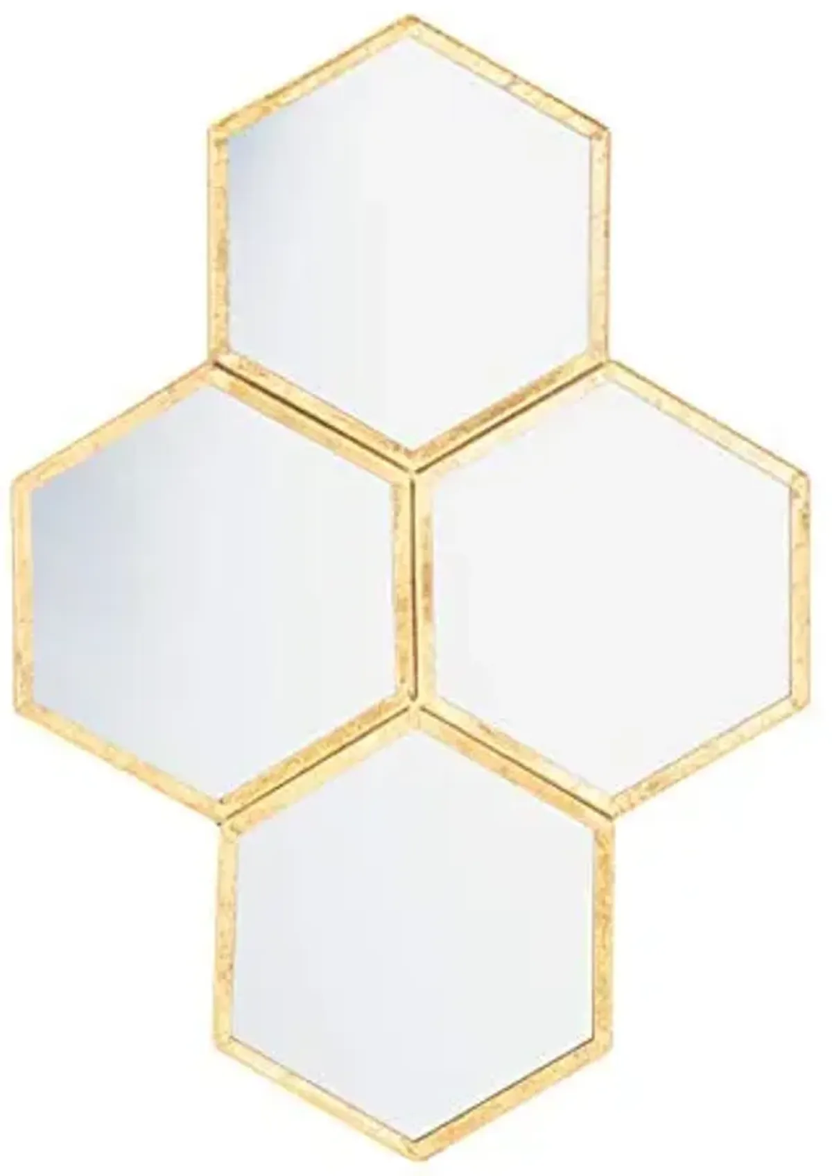 SAFAVIEH Home Galen Gold Foil Honeycomb 25-inch High Decorative Accent Mirror
